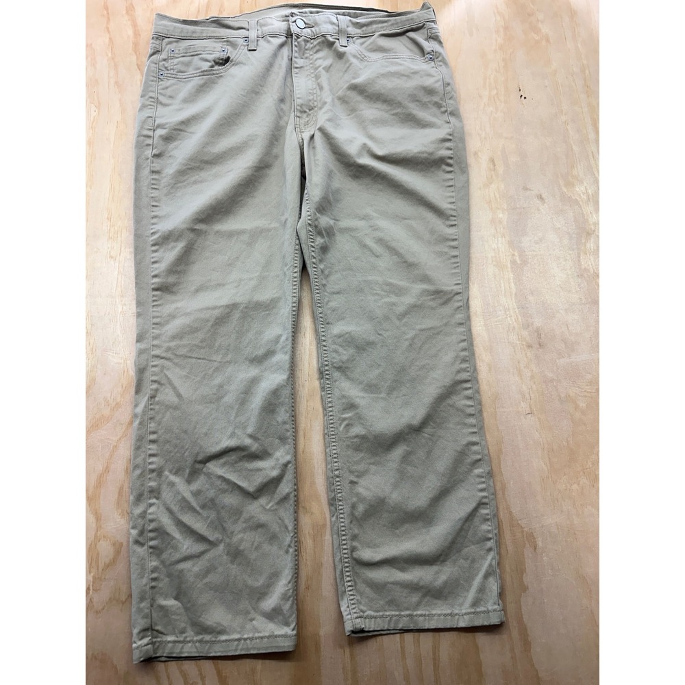 Levis 514 Straight Fit Khaki Tan Pants Mens 38x29 Cotton Stretch 00514-1865‎